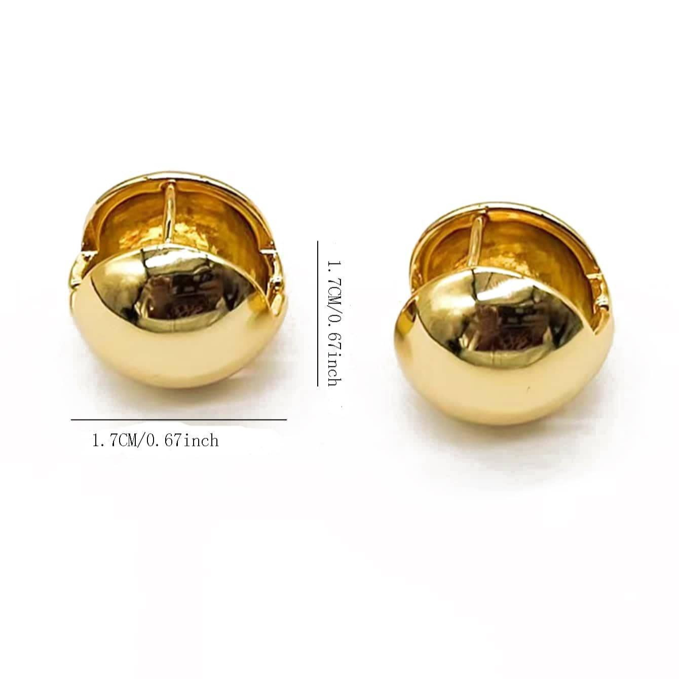3pcs Set Trendy Sphere Stud Earrings for Women