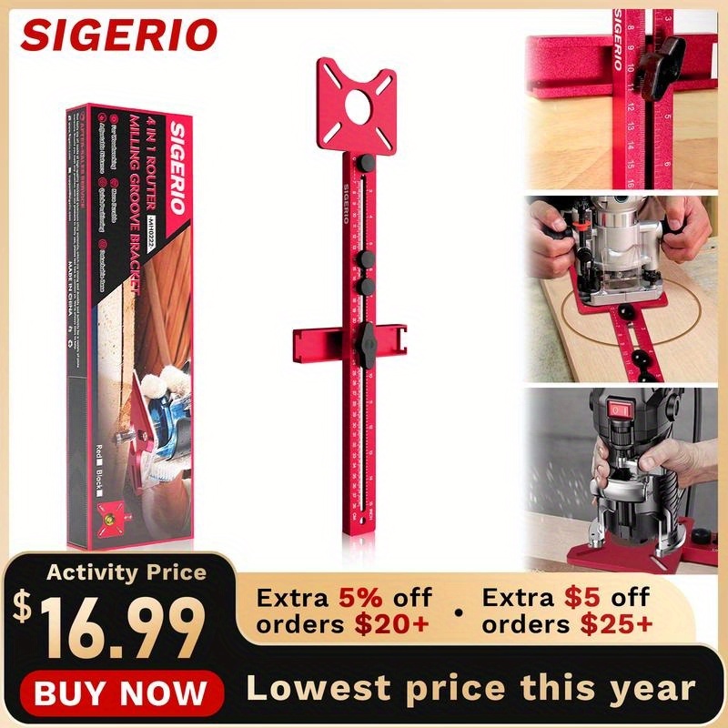 Guida Per Router In Lega Alluminio - Per Fresatura, Taglio Cerchi E Scanalature, Accessorio Falegnameria