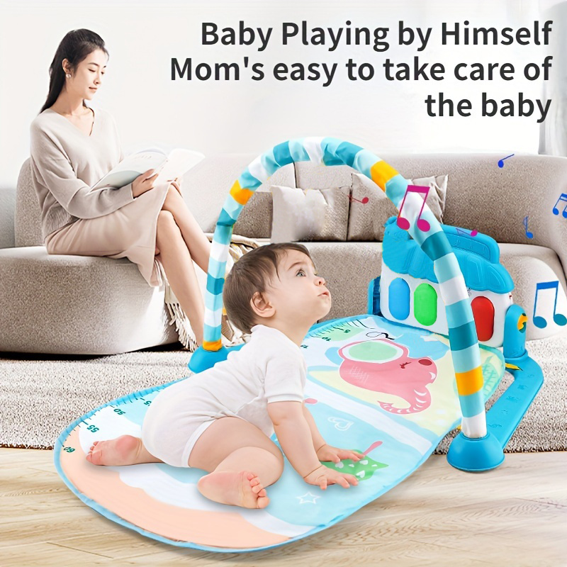 colorful play gym learning toy combo with music lights stain resistant polyester ideal for crawling halloween or christmas gift toys details 0