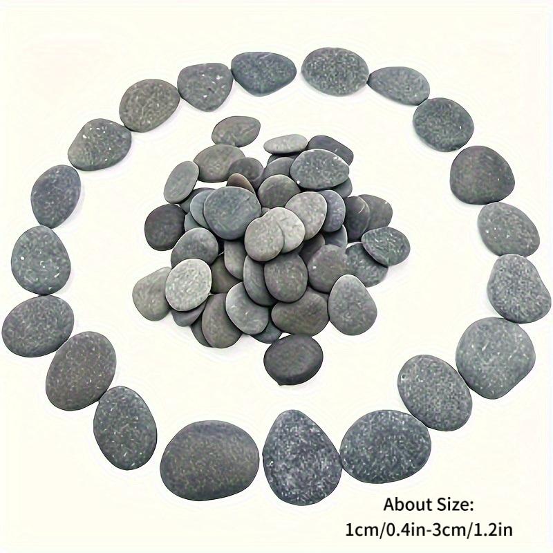 TEMU 24 Stones, Natural Flat Stones, Suitable For Crafts, Painting, And Home Decoration- Classic Styles, Very Suitable For Projects And Creative