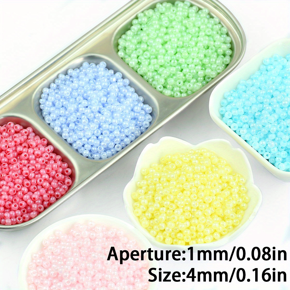 450pcs 4mm Glossy Small Round Loose Beads for DIY Jewelry