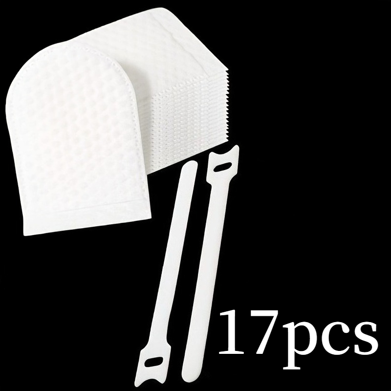 TEMU 17pcs Faucet Filter Bag Set, Includes 15 And 2 Fixing Straps, Kitchen Drain Pipe Filter, High- Pre-filter For Intercepting Rust, Sediment, And