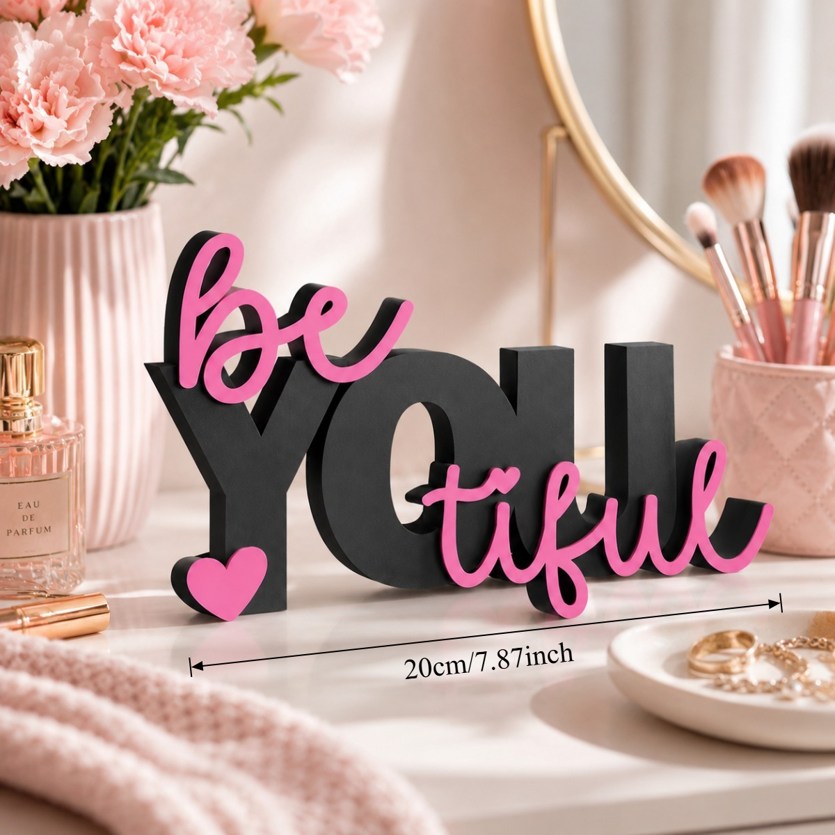 TEMU Love Sign Decor, Romantic Tabletop Decoration, Freestanding Letter Ornament For Desk Shelf Bedroom Living Room Home Decor, Modern Love Word
