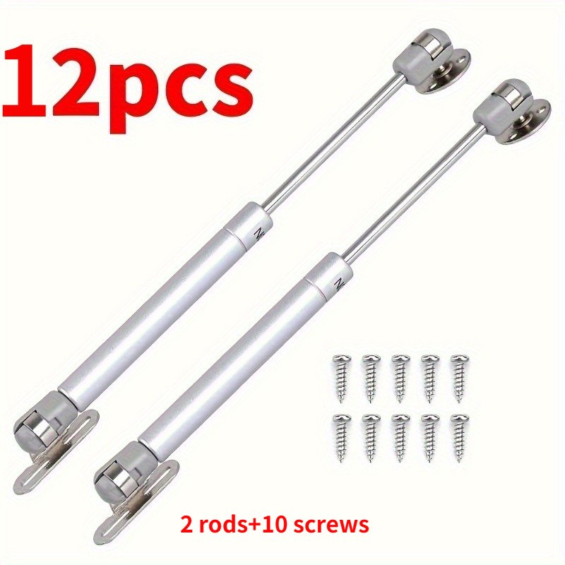 TEMU 12pcs Tampon Hydraulique de Porte en Métal avec 2 Ressorts à Gaz et 10 Vis - Charnière de Support de Porte d'Armoire à , /10.21Kg, pour Armoires