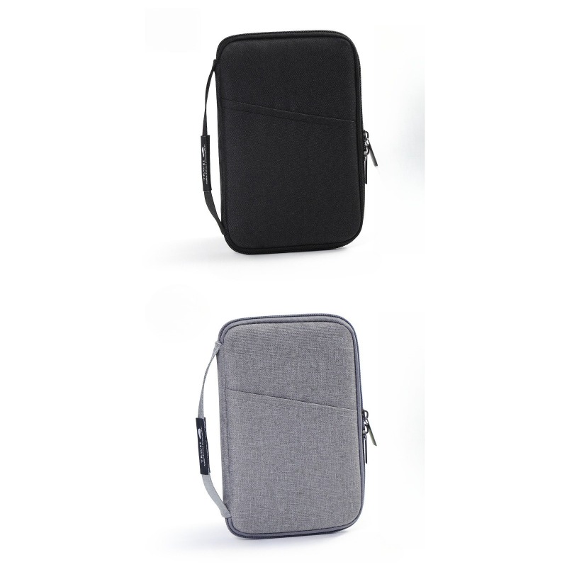 Image of 2pcs Family Passport Holders, Passport Wallets For Women And Men, Document Organizer Passport Pouch Bag, Family Set - & Gray, Essential For Overseas Travel And Short Trips.