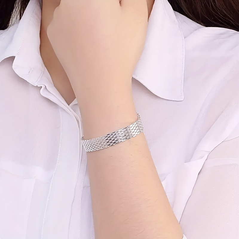 

925 Silvery Bracelet - , For Weddings, Parties & - Hypoallergenic, -free, Fit