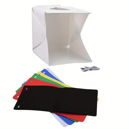 portable light box photography led photography box with 2 backdrops kit folding shooting tent kit