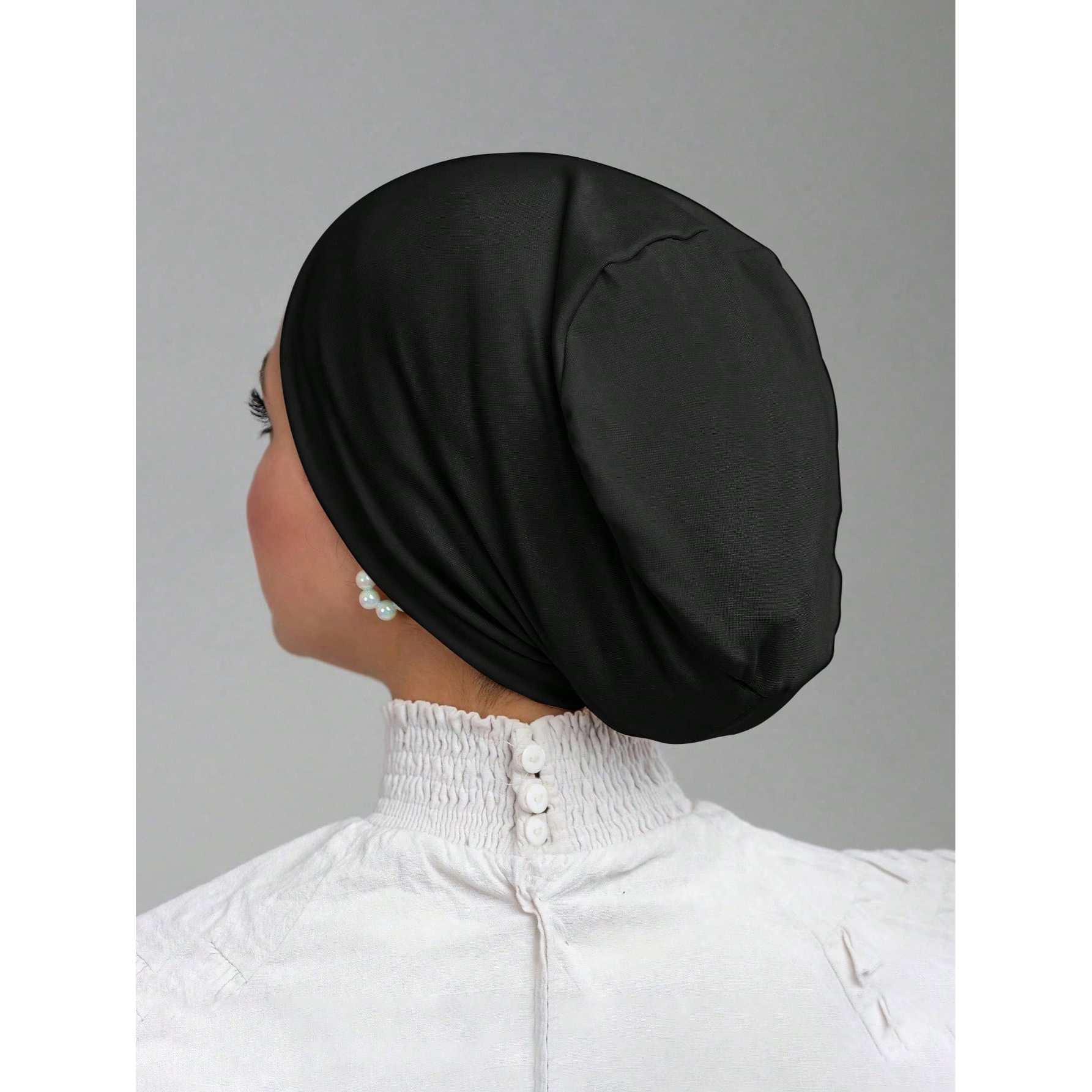 1pc Muslim Women's Daily Double-Layer Flat Top Base Cap for Prayer, Easy to Wear and Non-Slip, Suitable for Casual Daily Wear