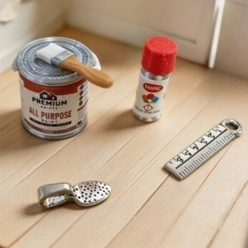 TEMU 5pcs Mini Model Decoration Set, 1:12 Dollhouse Renovation House Scene Additions, Miniature 3d Model Props, Dollhouse Decoration Collectibles