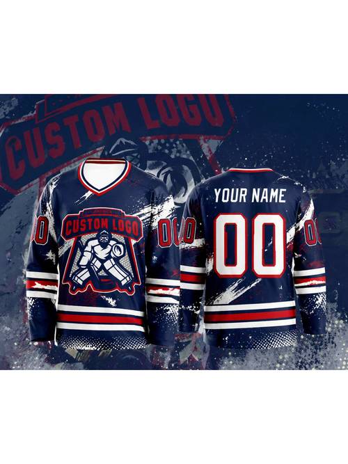 hockey athletic uniform personalized long sleeve top