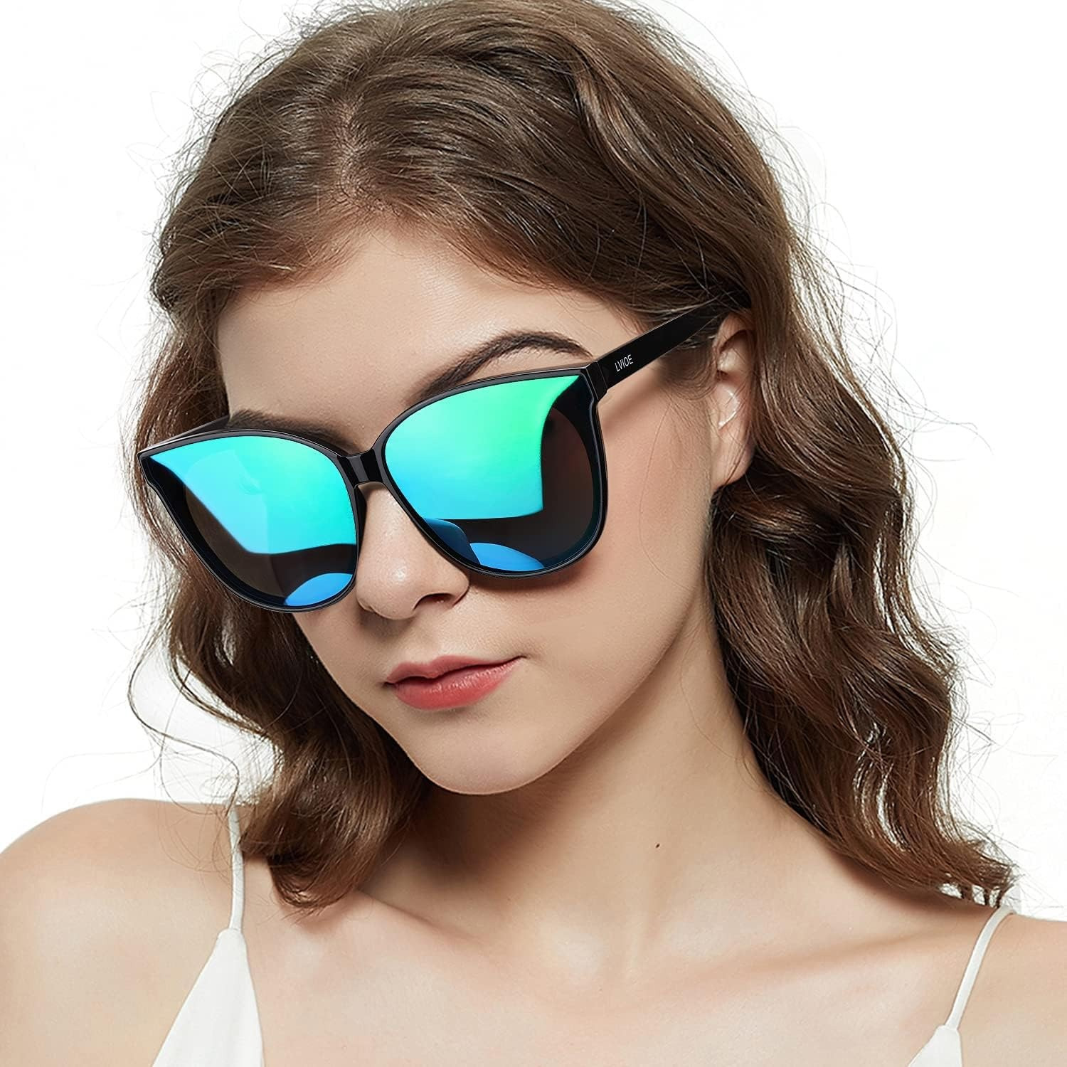 womens cat eye glasses polarized oversized vintage fashion 