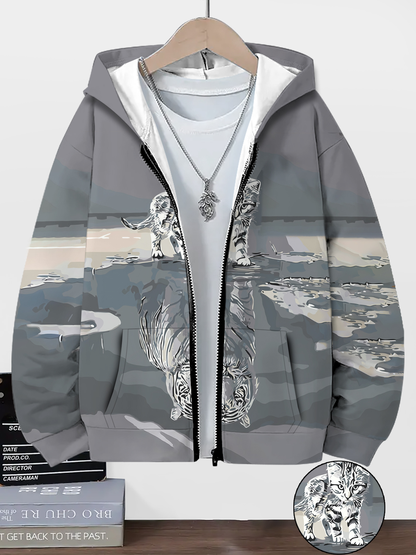 boy zip up hoodie sold on Temu United States