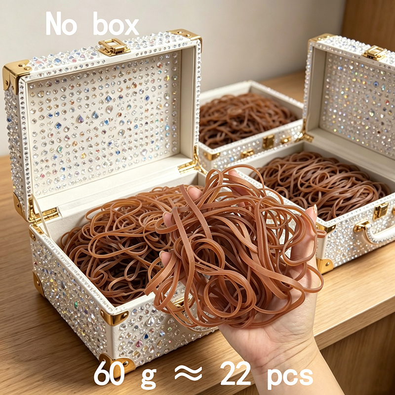 Image of Wear-resistant High-elastic Strong Rubber Bands: Premium Rubber , 0.16-inch Wide Non-damaging To Paper, 60g . 22pcs, Ideal For Home Storage And Corporate Warehouse Organization