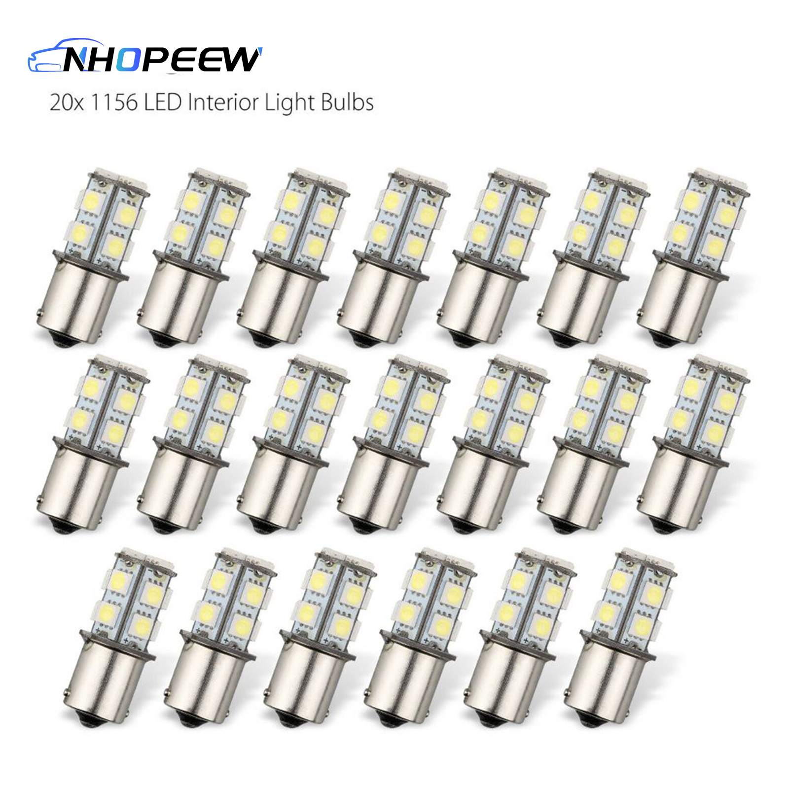 

Nhopeew 1156 1141 13-smd Trailer Led Interior Light Bulbs 12v 20pcs, Without Battery