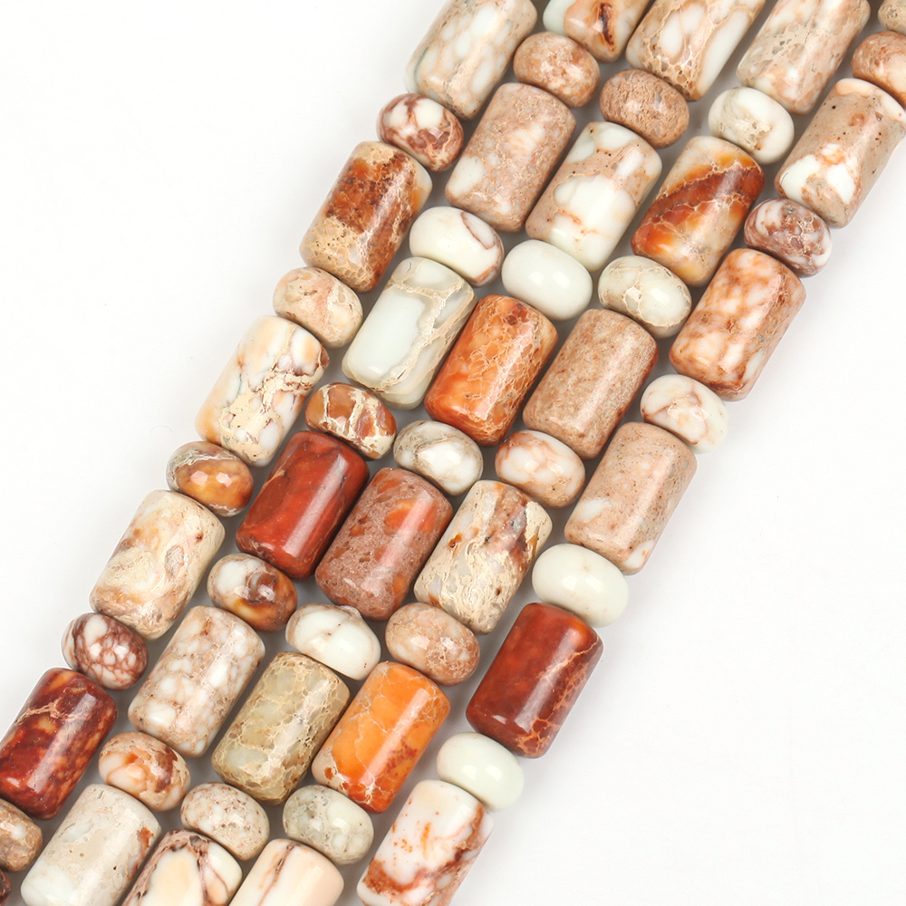 Rice White Sea Sediment Jasper Natural Stone Beads for Jewelry Making