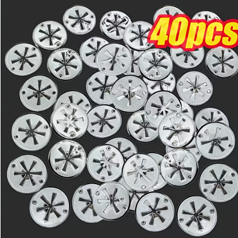 TEMU 40pcs Metal Round Car Seat Clamping Plate Washer Cover Mounting Clips| Heat Shield Insulation Gasket Pad Fixing For , For Ford, Vw