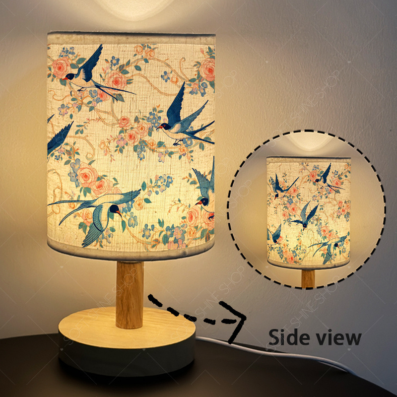LED Fabric Desk Lamp Powered by USB, Nightstand Accent Light