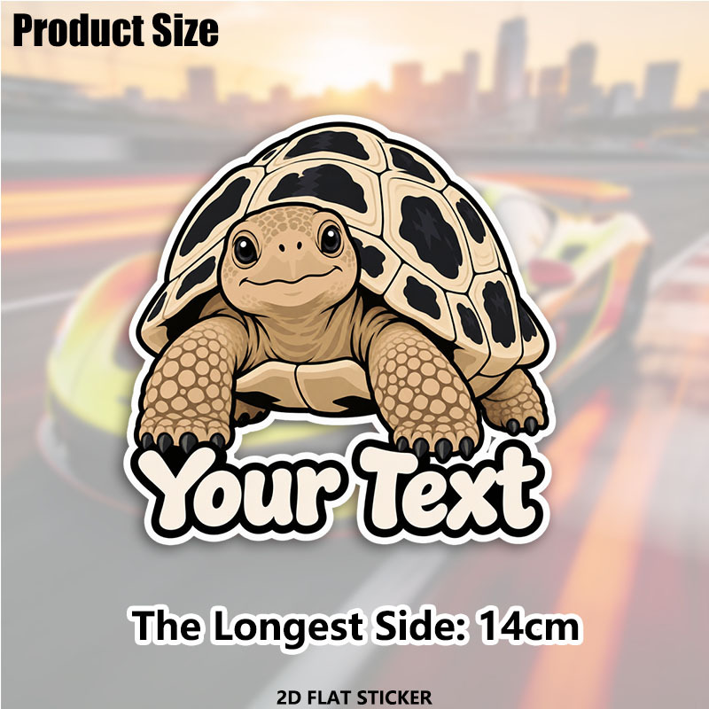 TEMU 5.5inch Custom Realistic Tortoise Car Sticker, Personalized Text Vinyl Decal, Waterproof Self-adhesive Sticker For Motorcycles, Mugs, Cars And