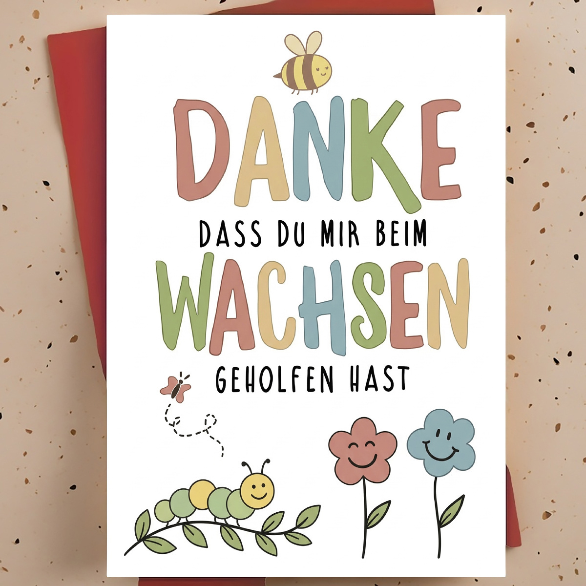 Image of A "thank You For Helping Me Grow" Greeting Card, Featuring An Adorable German Dance , A Creative Teacher Thank-you Card, Suitable For Any Occasion