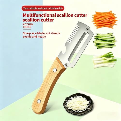 2pcs multi functional peeler kitchen specific solid wood handle peeler household onion and cutter 2 in 1 fruit and vegetable peeler