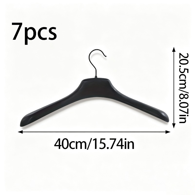 TEMU 7 cintres standard, cintres à larges épaules pour costumes, cintres anti-rides avec crochets rotatifs, organisateur de placard encombrant,