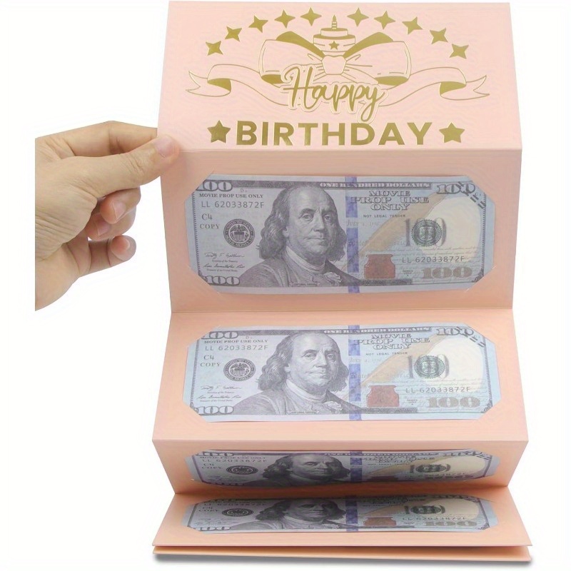 

1pc Birthday Cash Gift Envelope, Surprise Money Clip For Men And Women, Cartoon Birthday Card, Theme, Money Clip, Creative Cash , Unique Multifunctional Money Box For Any Recipient