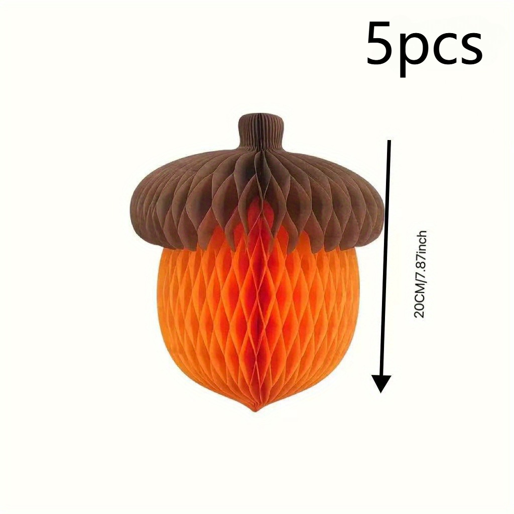 TEMU 5pcs Honeycomb Ball Pendant, Christmas Decoration, Desktop Decoration, Paper Tassel Ball For Bedroom And Living Room Background Wall, Halloween