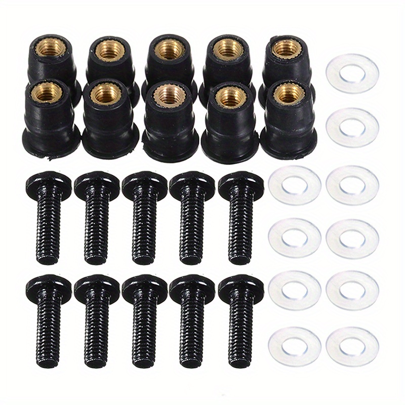 E-shop 10 Stk. M5x18mm Motorrad-Windschutzscheiben-Schrauben, Muttern, Befestigungselemente für HONDA, für , Yamaha,