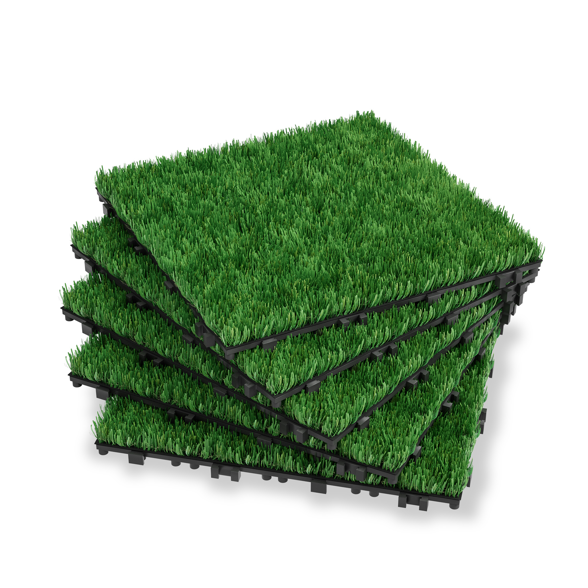 TEMU Artificial Turf, Lawn Carpet, Brick Lawn With Drainage Function, Suitable For Balcony, Garden, Outdoor, 30 X 30 Cm, Dark Green, 11/22/33pcs