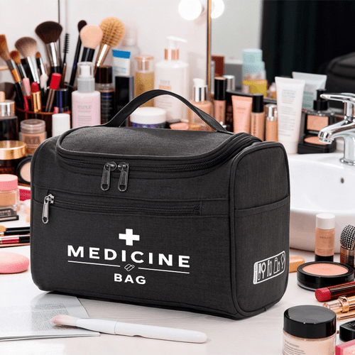 toiletry bag cross medicine bag print hook and loop large capacity toiletry bag multi compartment partition organizer portable makeup bag for healthcare workers office workers multifunctional travel toiletry bag for business trips