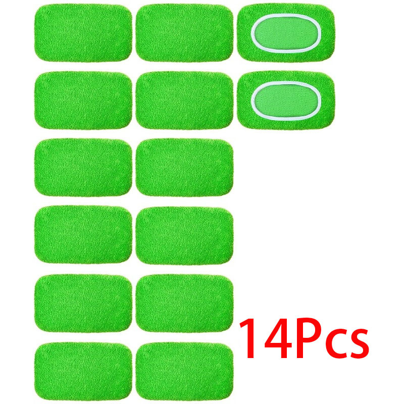 TEMU 14pcs/set Reusable Pads, Thickened Mop Pads, Reusable And Washable, Easily Pet Hair And Dust, Durable And , Perfect For Home Cleaning, Suitable