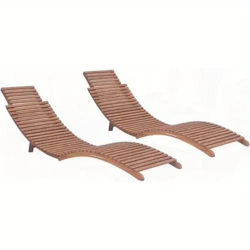 folding sun loungers 2 pcslounger chair outdoor patio lounge chair pool deck furniture patio furnitire adjustable backrest no solid teak wood