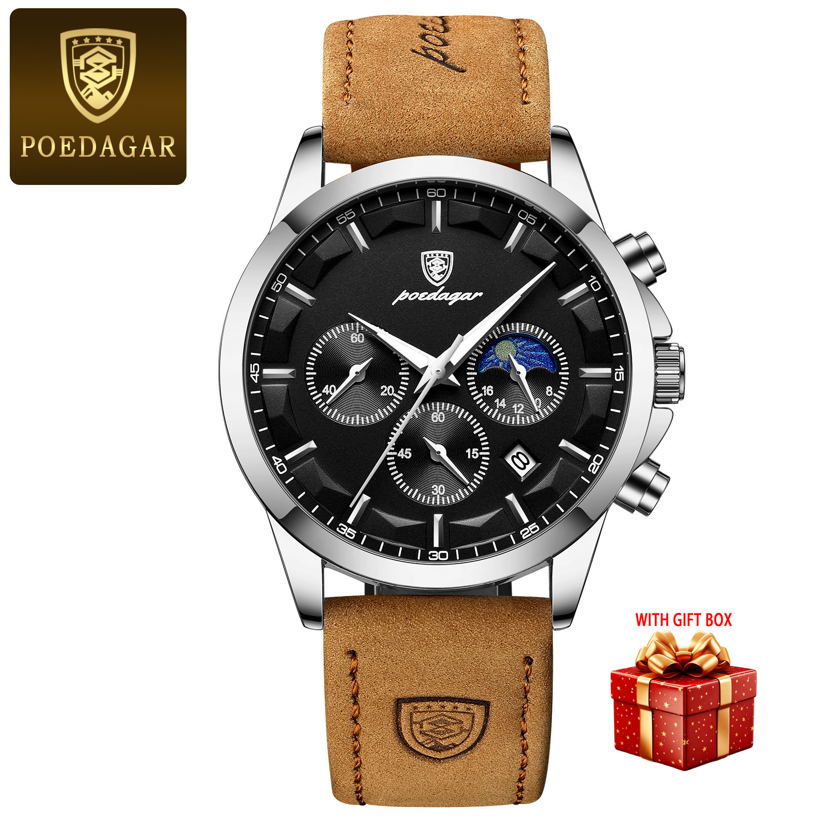 Image of Multifunctional Men's Watch, Stylish Casual And Business Men's Wristwatch, Everyday Watch, Ideal Gift For Birthdays, Valentine's Day, And Christmas, Without Battery