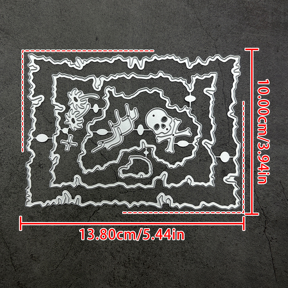 E-shop -Schneidematrize, Metall, Retro, mehrschichtige Skelett-Totenkopf-Schneidematrize, Schablone, Papierschneidematrizen für Scrapbooking,
