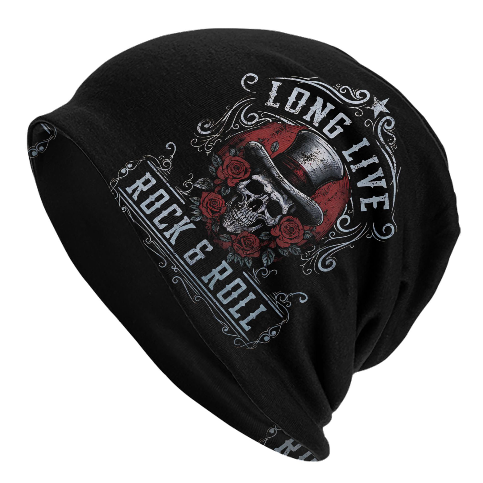 E-shop Rock N Roll Long Live Beanies Mützen Hut Modische Bonnet Hüte für Männer