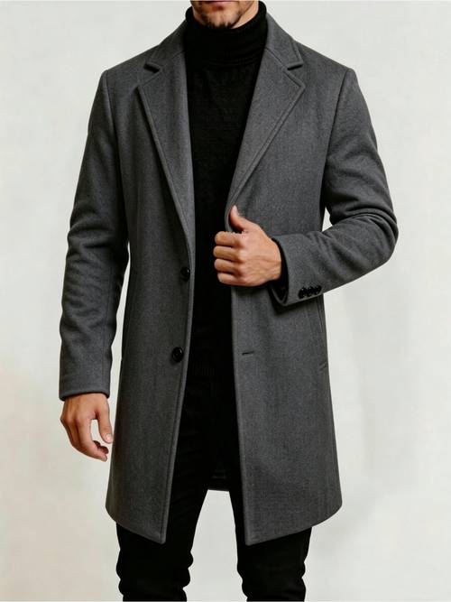 2026 autumn autumn mens mature and stable casual outerwear for home friends and commuting simple and elegant length mens trench coat