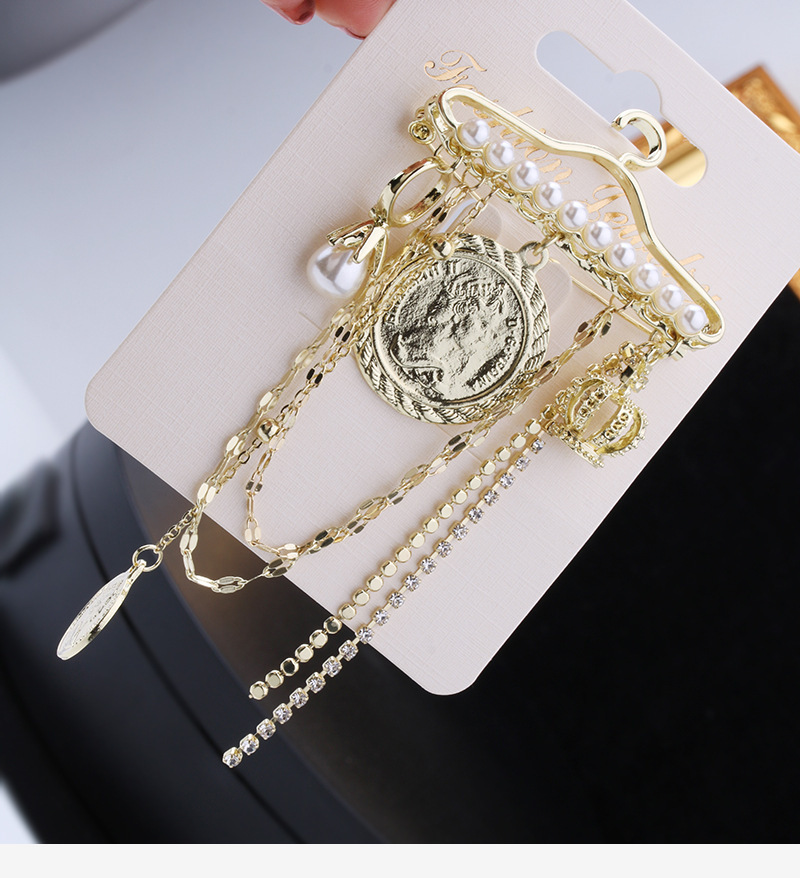 elegant   brooch pin with chain fashion accessory for weddings coats details 5