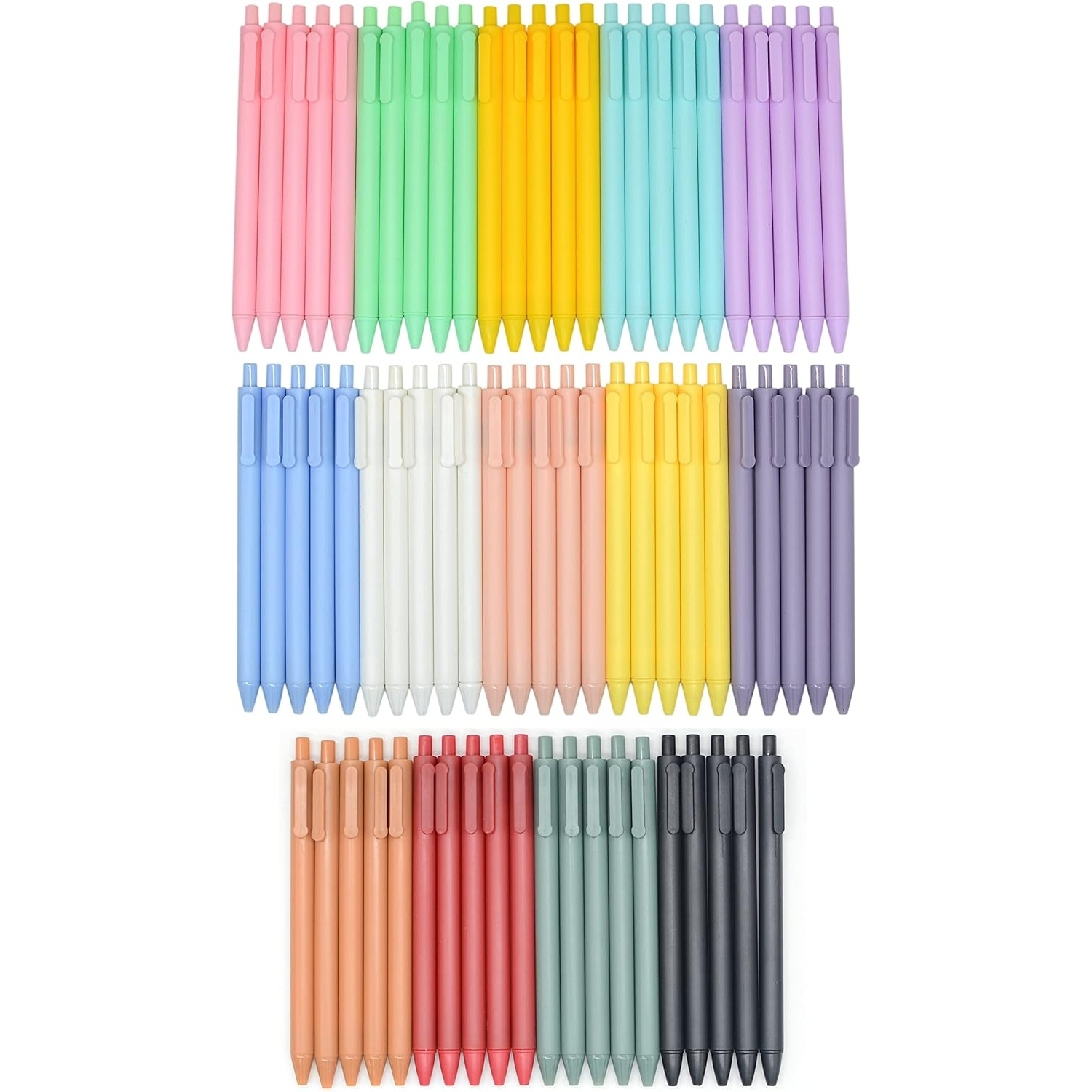 TEMU 72pcs Cute Pens Black Gel Ink Pens Retractable 0.5mm Gel Pens Point Nice Gifts Fun Pens Women Office Supplies