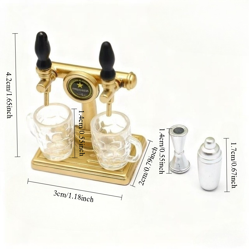 5pcs/set Of 1:12 Doll House Additions, Simulated Miniature Cup Models, Miniature Scene Decoration Models