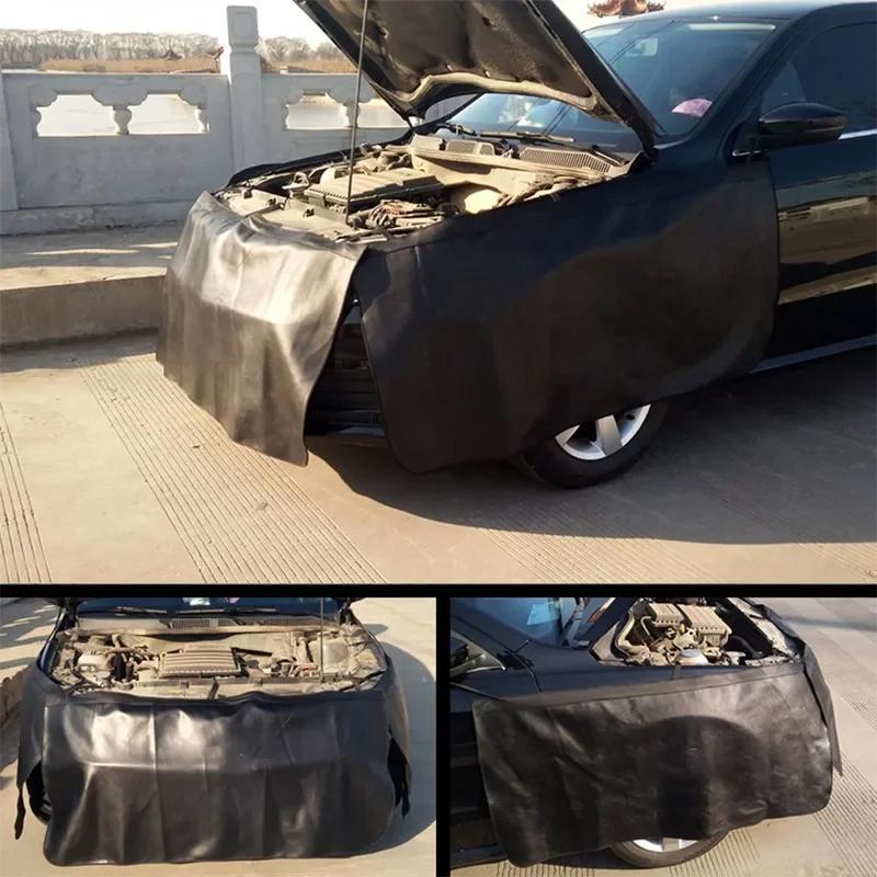 TEMU Universal Fabric Car Fender Cover Protector, Magnetic Leather Pad For Auto Repair And Mechanic Work