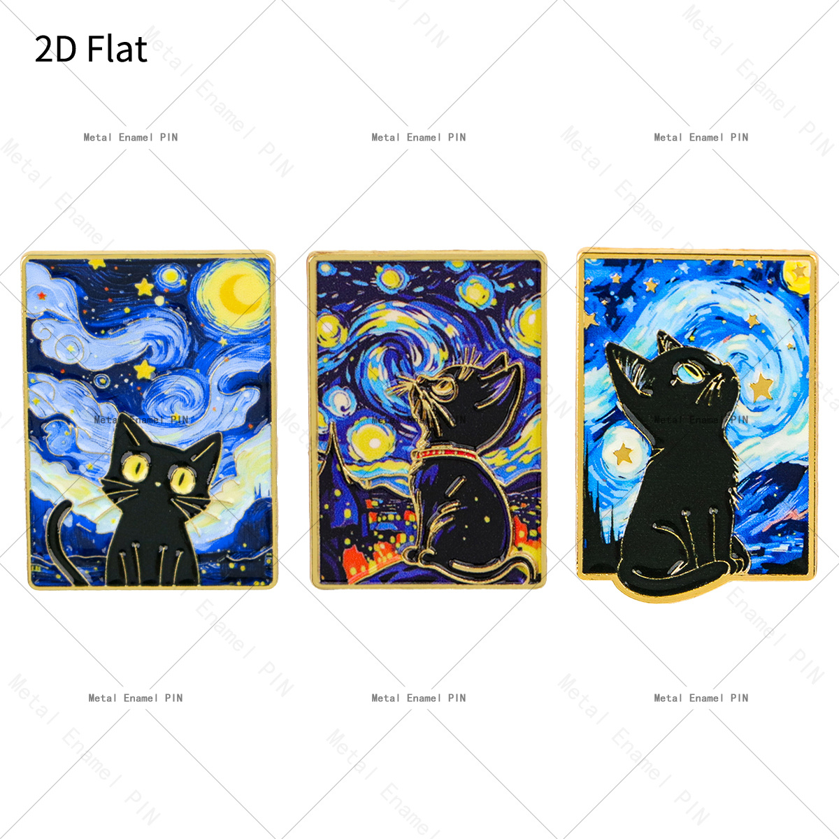 TEMU 2D Plat 3pcs/Set Étoiles Ciel Revers Épingles Émaillées et Broches Badges Épingles pour Sacs à Dos Sacs Décoration Cool Ami pour Cadeaux Hommes
