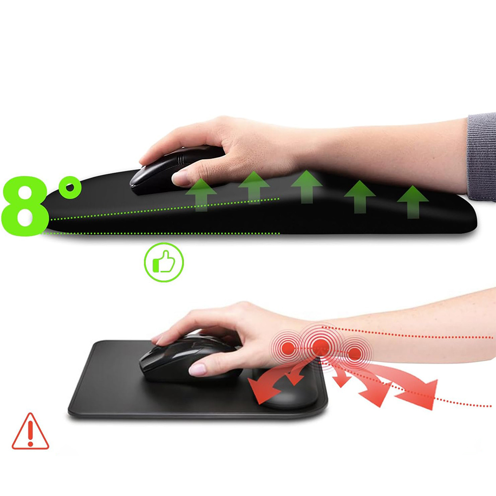 1pc Of Ergonomic Mouse Pad Featuring A 15° Tilt Design With A Honeycomb Structure And A Non-slip Silicone Base