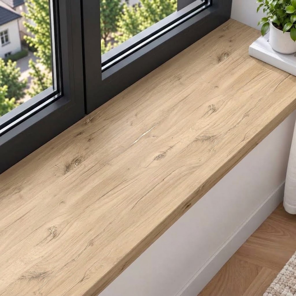 TEMU Wood Grain Window Ledge Cabinet Stickers, Self-adhesive Window Trim And Edging, Sunshade Window Ledge, Home Decor Enhancement