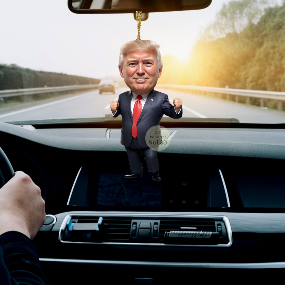 Ornamento de resina acrílica inspirado em Trump com 5 peças - B Mart Brasil
