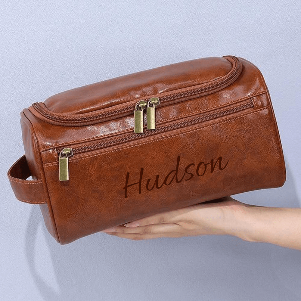 Personalized Customized Men's Name Cosmetic Bag Toilet Bag Christmas New Year Valentine's Day Birthday Gift