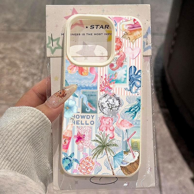 TEMU Phone Case - Tpu Phone Case With Coconut Tree Turtle Pattern, Fashionable And Versatile Suitable For Iphone 17 Max Iphone 16 15 14 13 12 Pro