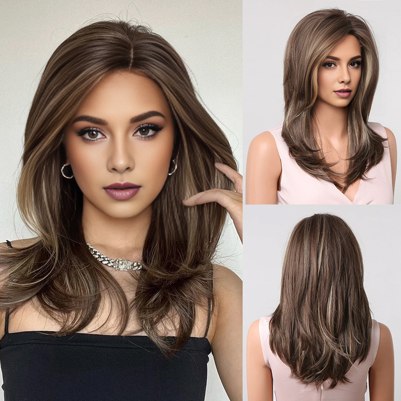 

Highlight Wig For Women - Length, Straight Synthetic , , 180% Density