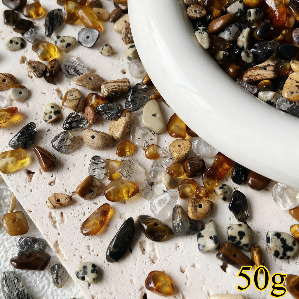 Image of 0/ 50g Autumn And Winter Color Crushed Hole Loose Beads For Jewelry Making Diy Bracelets Necklaces Earrings Handmade Artwork 3-8mm