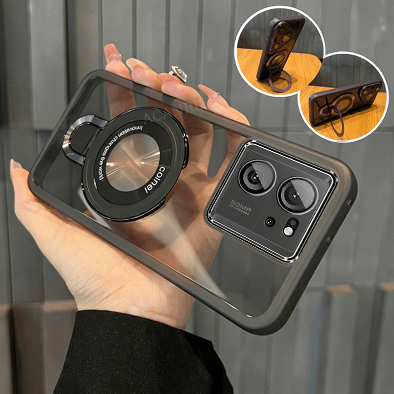 TEMU Funda para Teléfono - Funda ACANRIES para Xiaomi 13T/ 13T Pro con Soporte Magnético Plegable, Lujo, Niña, Hombre, Cubierta Trasera Suave de TPU
