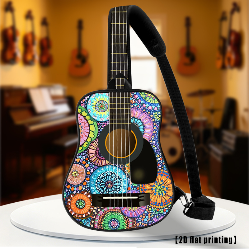 TEMU Bohemian Mandala Flower_4 (1), Hiking Backpack, 2d Flat Printed Crossbody Shoulder Backpack, Chest Bag For Men And Women, Adjustable Shoulder